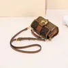 50% Discount in Stores 2023 Fashion Bag Bag Women's New Brand Old Flower Texture Crossbody Small Handheld Square