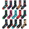 Chaussettes pour hommes 1 paire drôle robe en coton peigné coloré nouveauté décontractée équipe skateboard pour cadeaux de mariage