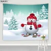 Tapestries Christmas Decoration Tapestry Santa Snowman Living Room Festival Wall Hanging Children Gift Bedroom Dormitory Mural Home Decor
