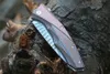 M6690 DAMASCUS FLIPPER FOLLING KNIV VG10 DAMASCUSS STￅL BLADE G10 Med rostfritt st￥lpl￥t Handtagning Boll med snabba ￶ppna fickknivar