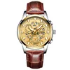 Polshorloges Gold Watch Men Quartz PolsWatch Fashion Stylish Hollow Gear Roestvrij staal Waterdichte mannelijke heren klok horloges Relogio masculi