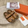Luxe dia ontwerper vrouwen pluche platte hak sandalen mode warme comfort slippers vrouw slipper schoenen herfst winter glijbanen sandaal