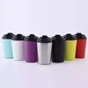 12oz Wine Tumblers Portable Mini Coffe Mugs Stainless Steel Double Wall Insulated Vacuum Car Cup with Lid Straw for DIY Customized Logo Traval Water Bottle