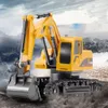 Diecast Model car 2.4Ghz 6 Channel 1 24 RC Excavator toy Engineering Car Alloy and plastic RTR For kids Christmas gift 221208