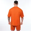 Erkek Tişörtleri Moda Erkekler Büyük Boy Kısa Kollu Kafa Günlük Giyim Vücut Geliştirme Fitness Tayt Spor Salonu Spor Tshirt