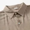 M￤ns avslappnade skjortor topps￤ljande produkt 2022 Summer Men's Fashion Trend Solid Color Lapel kort￤rmad skjorta Camisas Para Hombre