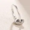 925 Anillo de corazón anudado de plata esterlina para joyas de boda de Pandora Cz Diamond Love Hearts Anillos para mujeres Regalos de compromiso de niñas con caja original