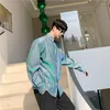 Men's Casual Shirts 2022 Summer Fashion Silky Shiny Long Sleeve Shirt Men Harajuku Glossy Polarized Light Green Glow Vintage Blouse