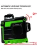 Pracmanu Laser Level 12 Lines 3D level Self-Leveling Horizontal and Vertical Cross Super Powerful Green Beams