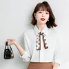 Women's Blouses French Fashion Trends Half Sleeve Shirts For Women Summer Office Ladies Clothes Teenage Girl High Quality White And Tops