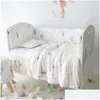 Bedding Sets 6/9Pcs Elephant Baby Set Cotton Bedroom Decor Girl Boy Crib Bed Linens Bumper 120X60/120X70Cm 220526 Drop Delivery Kids Dhfv5