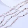 チェーン2022ピンクバロック淡水真珠のビーズネックレスは年間贈り物