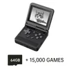 Powkiddy V90 Game Players 3 بوصة IPS شاشة Flip Handheld Console Open System Game-Console 16 Simulators PS1 Children