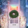 クリスマスの装飾5.5/11mグリーンガーランドリースクリスマスホームパーティーツリーデコレーションパインラッタンハンギングオーナメントナビダッド2022