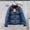 デザイナーの冬の男性太いパフダウンジャケットレタープリントgomme jassen chaquetas parkaアウターウェアジャケットメン