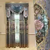 Kurtyna High-end european w stylu europejskim haftowane zypki willa okna wydrążona w luksusowe zasłony do życia w jadalni sypialnia