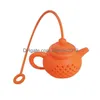 Coffee Tea Tools Sile Infuser Creativity Teapot Shape Reusable Filter Diffuser Home Teas Maker Kitchen Accessories T2I53393 Drop D Dha5U