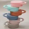 أطباق الكؤوس أواني BPA Free Kids Silicone Silicone Food Box Solid Color Baby Snack Cup Cup Cup Cuport County Concles With With 221208