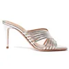 Sandals Women Stiletto Thin High Heel Slide Sandal Sexy Bridals Wedding Evening Party Shoe Open Toe Fashion Summer Lady 8-CHC-18