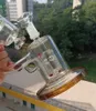Microscope Percolator Glass Bong Hookahs avec Quadruple Rocket 14 Inch Oil Dab Rig pour Fumer