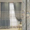 Tenda Personalizzata in stile europeo di lusso Oscuranti Sala da pranzo Camera da letto Balcone Tende ricamate in ciniglia atmosferiche di fascia alta