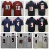 Men Football 9 Matthew Judon Jerseys 10 Mac Jones 4 Jarrett Stidham Color Rush Team Navy Blue Red White Grey Color Brodery and Sying For Sport Fans andningsbara