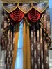 Janela de cortina para sala de estar quarto de ponta de ponta europeia chenille jacquard box box de cabeça para teto alto sombreamento