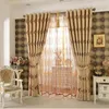 Curtain Modern Geometric Blackout Curtains For The Bedroom Living Room Pink Brown Finished Drapes Kitchen Home Decor