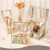 Aufbewahrungsboxen transparente Make-up-Box staubdichten Pinselschmuck Lippenstift Organizer Schönheit