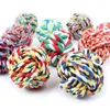 Corde à mâcher en coton pour chiot, jouet interactif et Durable en forme de boule pour chien, jouet tressé en coton