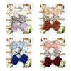 Akcesoria do włosów 3PCS/Set Solid Floral Printed Bow Baby Baby Pałąk dla dziewcząt urodzone opaski na głowę miękkie nylonowe elastyczne opaski