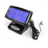 Interieurdecoraties Compact maat groot LCD -display Auto auto thermometer hoge nauwkeurigheid wekker voertuig met achtergrondverlichting