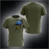 T-shirts pour hommes Ukraine T-shirts pour hommes Drapeau ukrainien Chemise 3D Imprimé O-Neck Oversize Manches courtes Jersey Mode Vêtements Streetwear