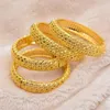 Bangle Annayoyo Trendy peut ouvrir 1pcs Moyen-Orient Arabe Dubai Gold Color Bangles Bracelet For Women African Jewelry Cadeaux