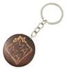 Holiday Party Mother's Day Gift Diy Blank Mama Wood Key Chain Round Car Pendant Dh660