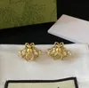 Vintage Bees Earrings Studs Fashion Bee Pearl Earring Luxury Brand Jewelry for Lady Women Party Wedding Lovers Engagement Gift7722022