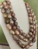 Chaînes Magnifique collier de perles multicolores de la mer du Sud de 12 à 13 mm 48 pouces 925s