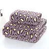 Towel Microfiber Leopard 2pcs/set Bathroom Bath Towels And Hand Washcloths Soft Absorbent Eco-Friendly