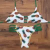 Brand Lady Pineapple Bra Bandage Bikini Piece Swimsuit Swimwear Bathing Fissure Beachwear Taille de haute qualité S M L XL26168372129