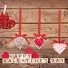 Keychains 30sts alla hjärtans dag akrylhjärta tomma 3 tum hålskivor med rött band för valentin nyckelring diy hantverk