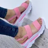 Kil kvinnor sommars sandaler remplattform damer skor öppen tå spänne tofflor kvinnlig plus storlek t andals fälla hoes lippers ize