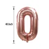 Party Decoration 40inch Large Number Balloons Inflatable Foil Helium Balloon Birthday Anniversary Festival Decorations Baby Shower Kids Toy