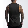 Débardeurs pour hommes été mince gilet pour hommes épaule large col rond haut sans manches survêtement gymnastique course exercice vêtements de sport