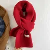 Scarves Hat Glove Set Scarf Winter Warm Thick Girl Cashmere Lovely Simple Knit Shawl Women's