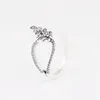 반짝이는 나비 오픈 반지 925 스털링 실버 Pandora CZ 다이아몬드 패션 파티 보석 여자 여자 결혼 선물 반지 공장 도매를위한 오리지널 상자