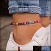 Bedelarmbanden gevlochten regenboog Anklet handgemaakte lesbische gay pride braid touw polsband armband voet accessoires a46z drop levering j dhmaw