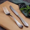 Dinnerware Sets Household Stainless Steel Tableware Buffet Kitchen Party Western Cake Fork Knife Spoon Dessert Couverts De Table Supplie