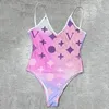 Uppsättningar Sexig designer Swim Suit Bikini Womens Swims Letter Printed Split Swimsuit Strappy Womans Biki Set S-XL