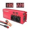 2000 W Araba Güç Çevirici Trafo 12 v 220 v AB Tak 3AC Çıkışları 4 USB Dönüştürücü Güneş Inversor için