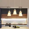 Hanger lampen eetkamer lamp keuken kroonluchter plafond hangende restaurant licht loft home decor modern glazen houten verlichting armatuur